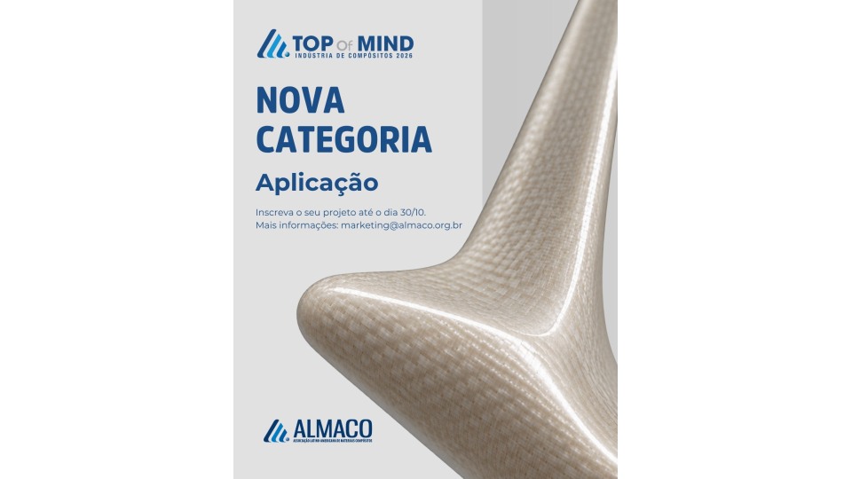 Nova categoria do Top of Mind vai premiar aplicações em compósitos