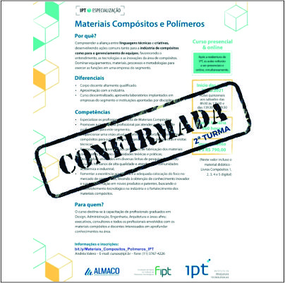 São Paulo: inscrições abertas para a pós-graduação em compósitos e polímeros