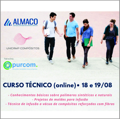 Purcom patrocina curso da ALMACO dedicado a alunos da Unicamp Compósitos